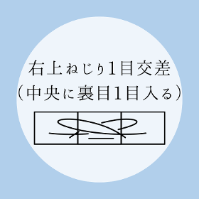 棒針編み【右上ねじり1目交差（中央に裏目1目入る）】の編み方をイラストで解説！