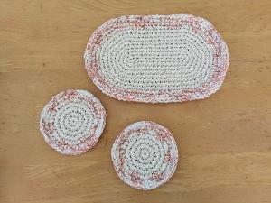 コースターとマットです

夏ぽいのが欲しかったので作りました。