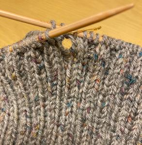 ニット帽の折り返し部分の編み方