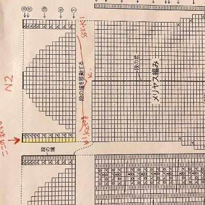 西村先生Orange つま先、編み図と文章が違う？